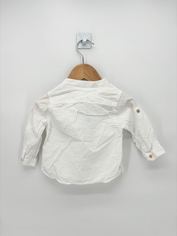 Zara - Chemise blanche boutons manches longues T.3/6 mois