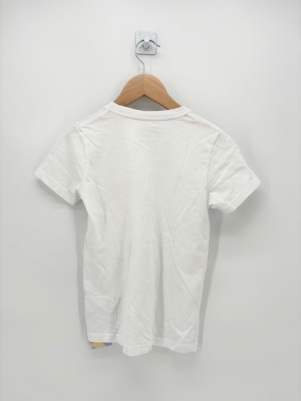 Beaming - T-shirt blanc 100% coton Absolutely Family MC T.7/8 ans