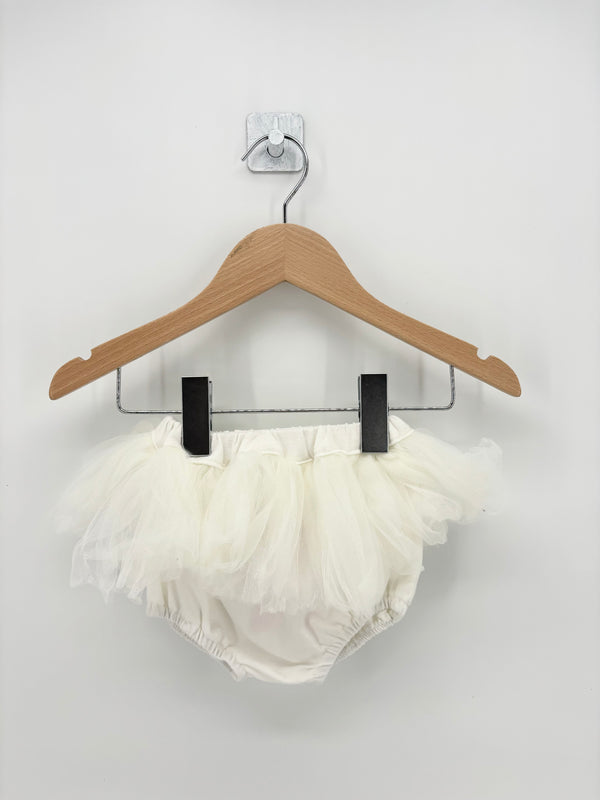 Culotte blanche tulle 2/3 ans