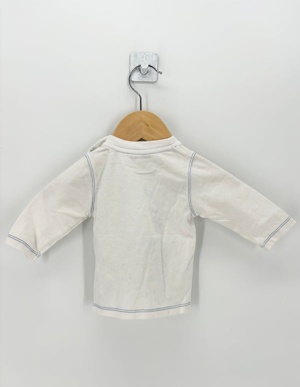 Little Marc Jacob - T-shirt blanc renard ML T.3 mois