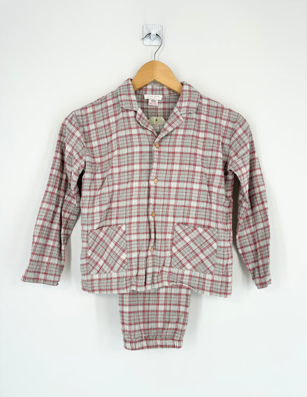 Zara Home Kids - Pyjama carreaux gris rouge T.8/9 ans