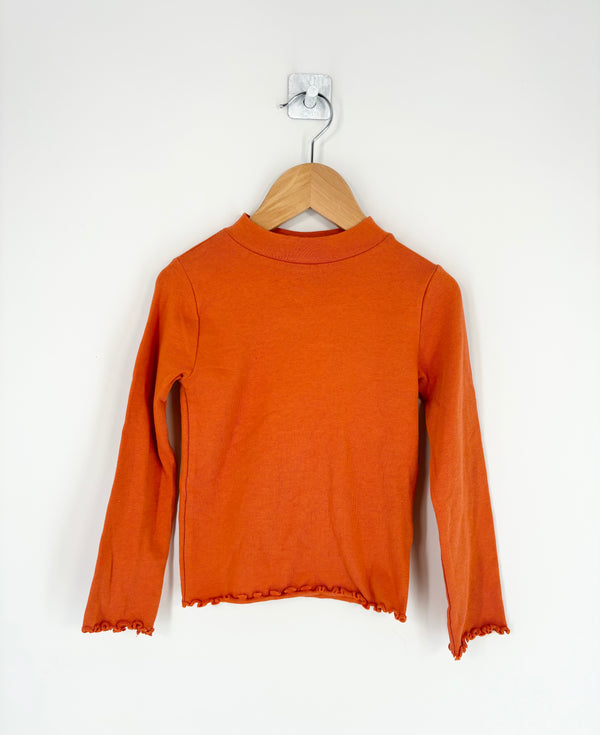 Zara - T-shirt ML orange neuf T.6 ans
