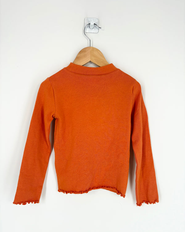 Zara - T-shirt ML orange neuf T.6 ans