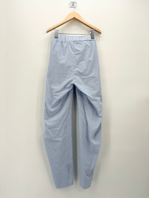 H&M - Pantalon rayée bleu et blanc T.M