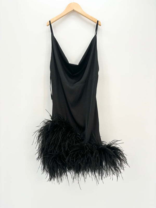 Blazy Shower - Robe noire soie plumetis neuf T.S