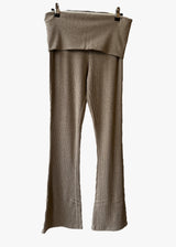 H&M - Pantalon beige côtelé évasé T.M