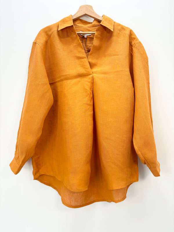 Andiata - Blouse orange lin neuf T.XL