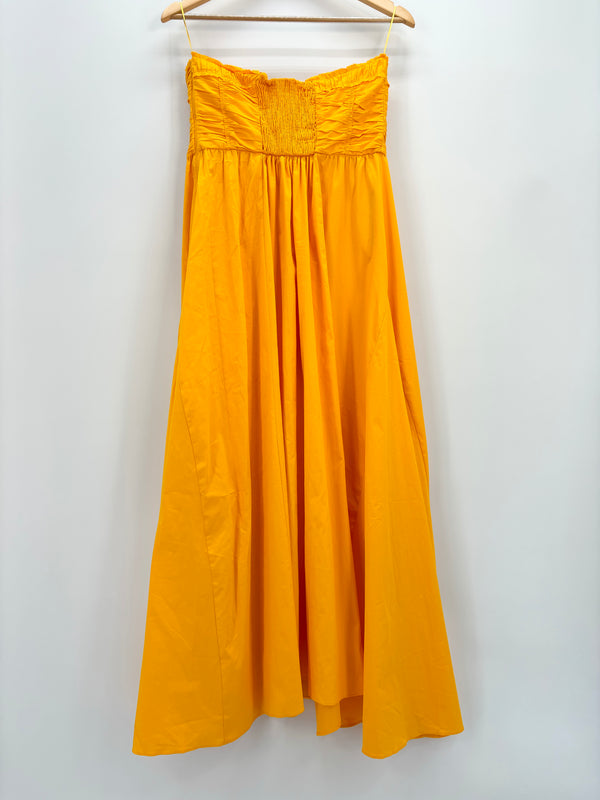 Mango - Robe corset bustier orange T.L