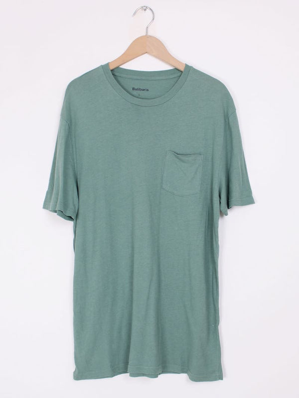 Balibaris - T-shirt vert manches courtes T.L