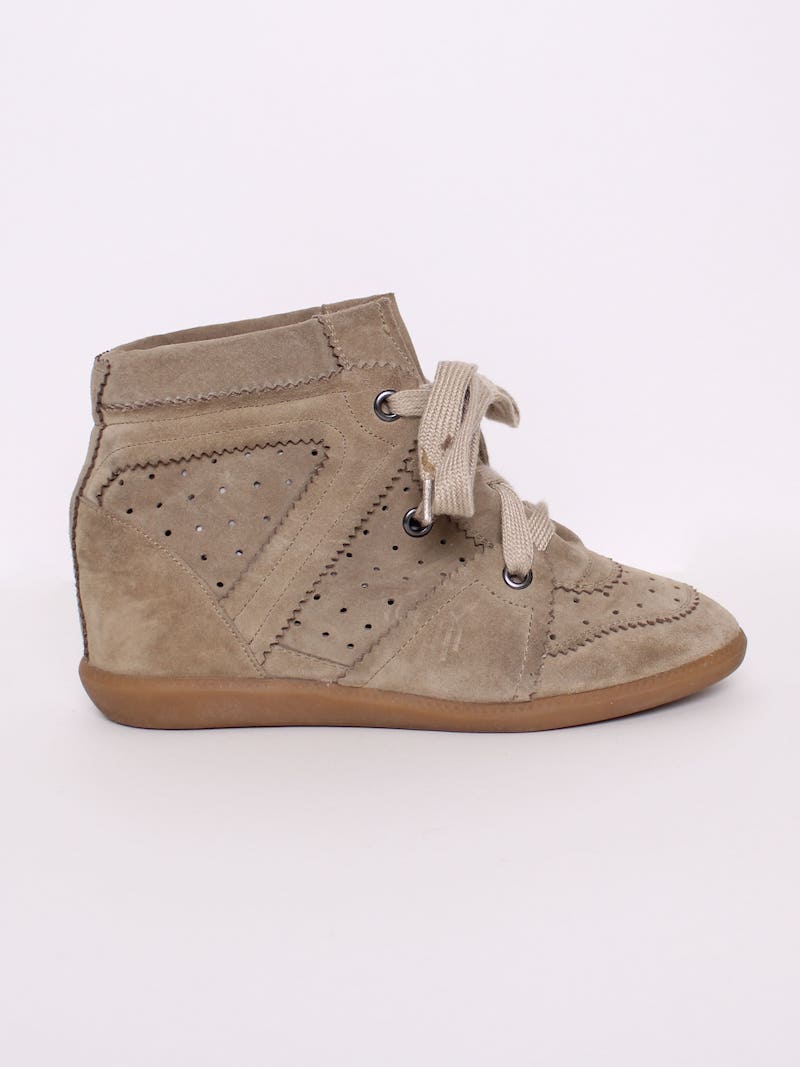 Isabel Marant Chaussures compensees Bobby en daim de veau T.41