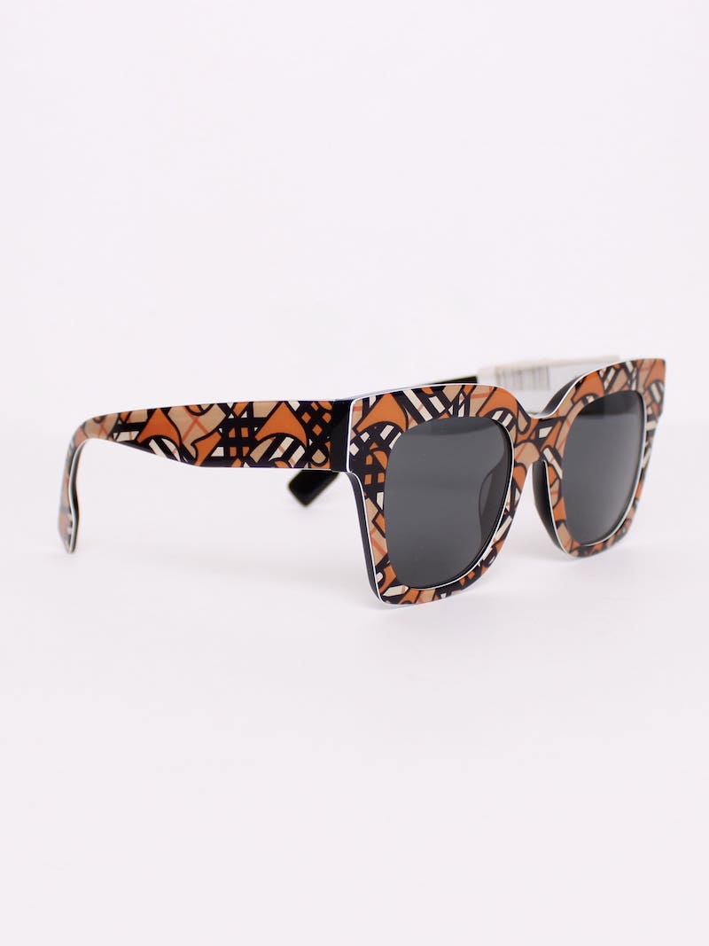 Burberry - Lunettes de soleil motifs oranges