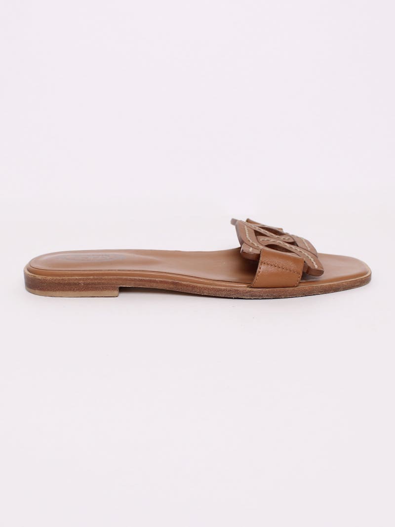 Tod's - Mules plates marrons T.37