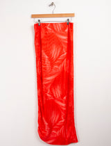 Cannari Concept - Jupe rouge tulle motif feuille T.38