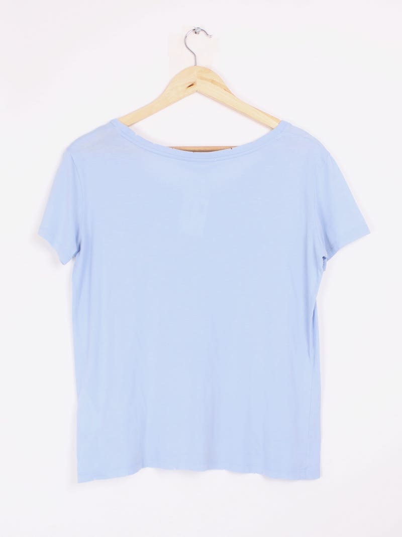 Sandro - T-shirt bleu Diabolo Menthe T.1