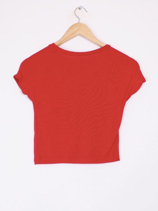 Zara - T-shirt court rouge T.S