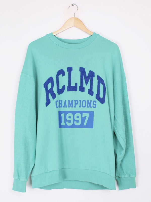 Reclaimed Vintage - Sweat turquoise oversize RCLMD T.L