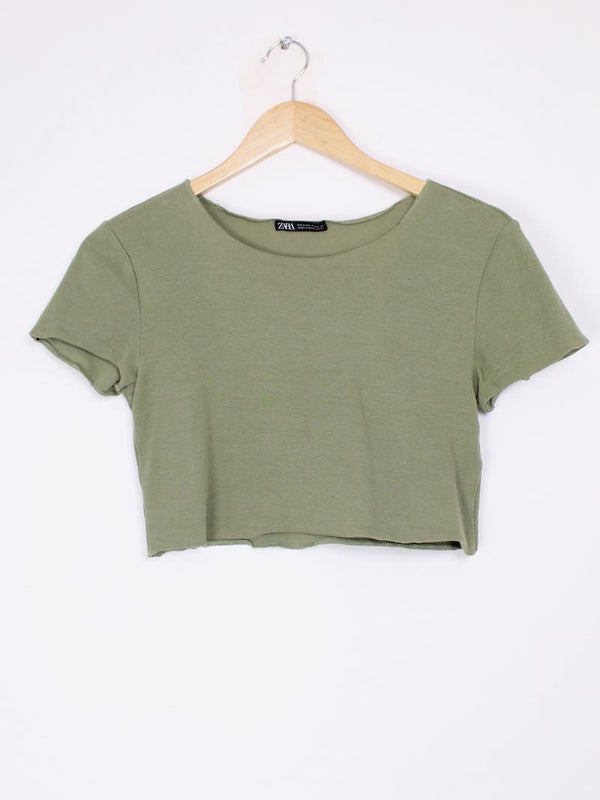 Zara - T-shirt vert T.M