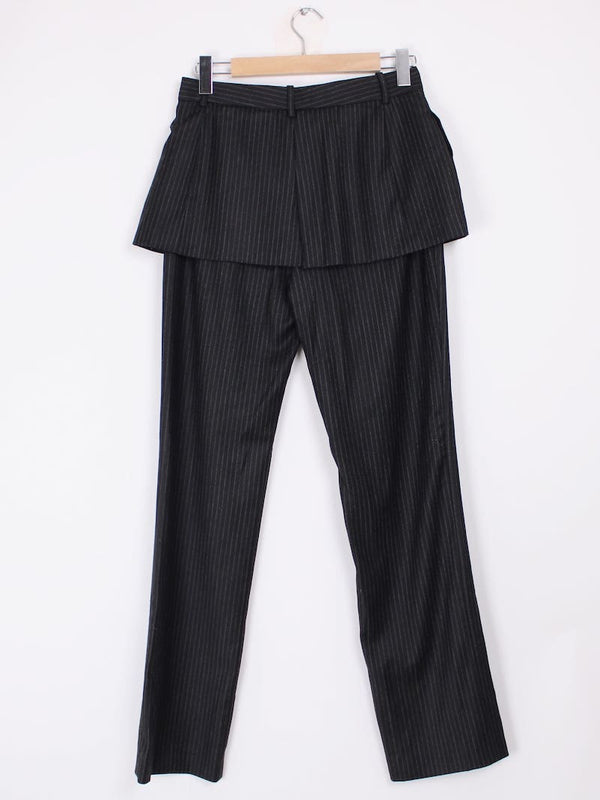 Zara - Pantalon noir rayé avec jupe T.M