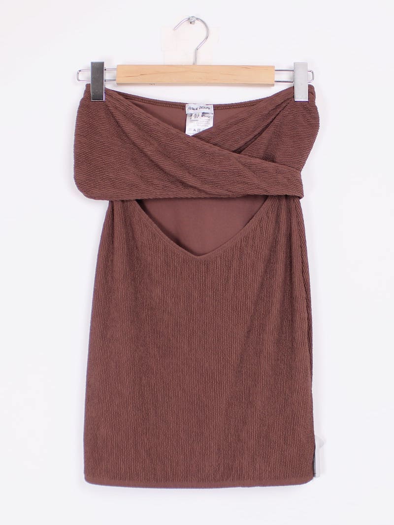 Public Desire - Robe marron bustier T.38