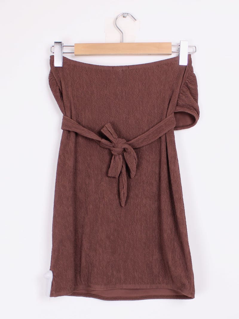 Public Desire - Robe marron bustier T.38