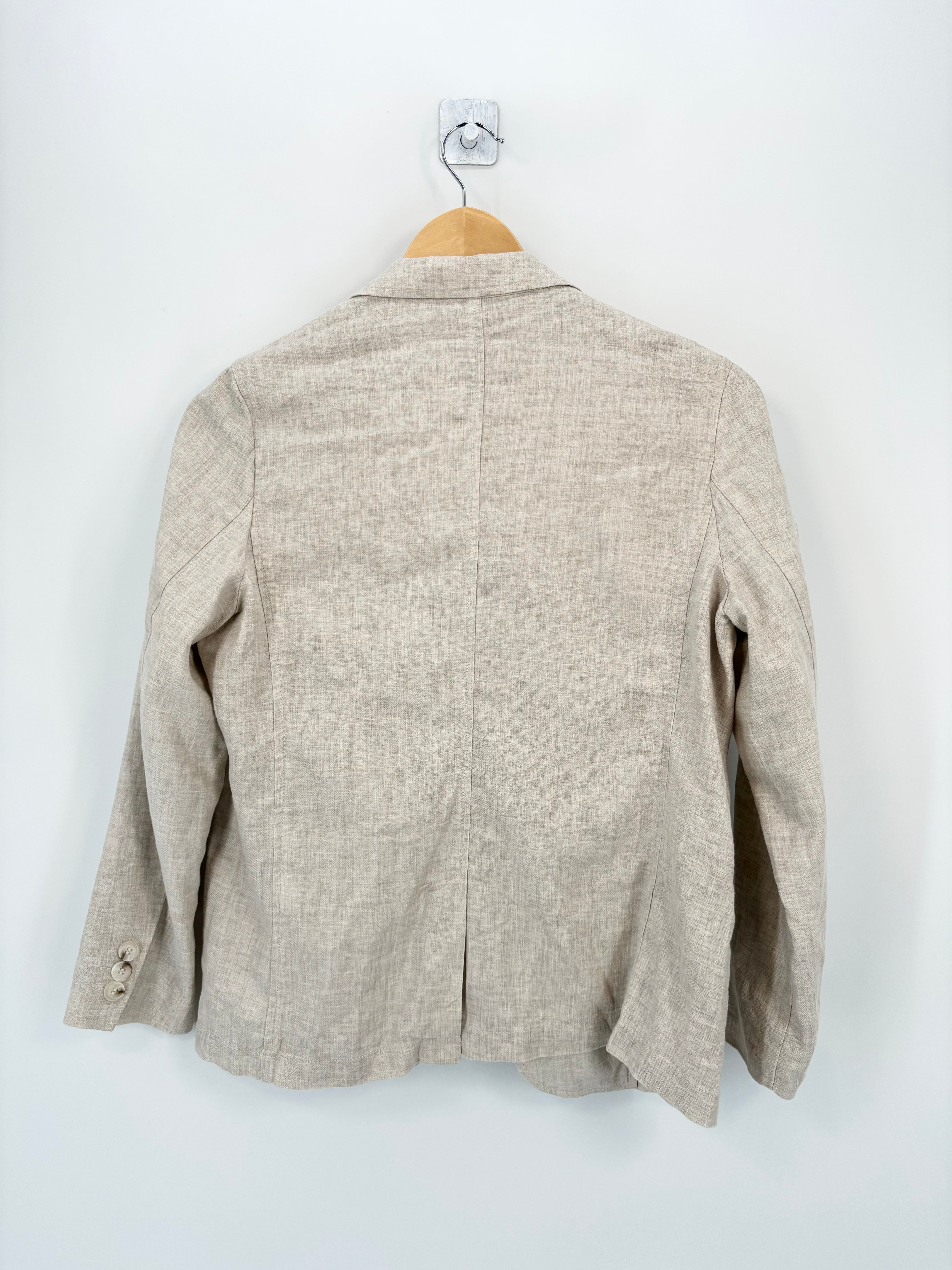 Zara - Blazer lin beige T.10 ans