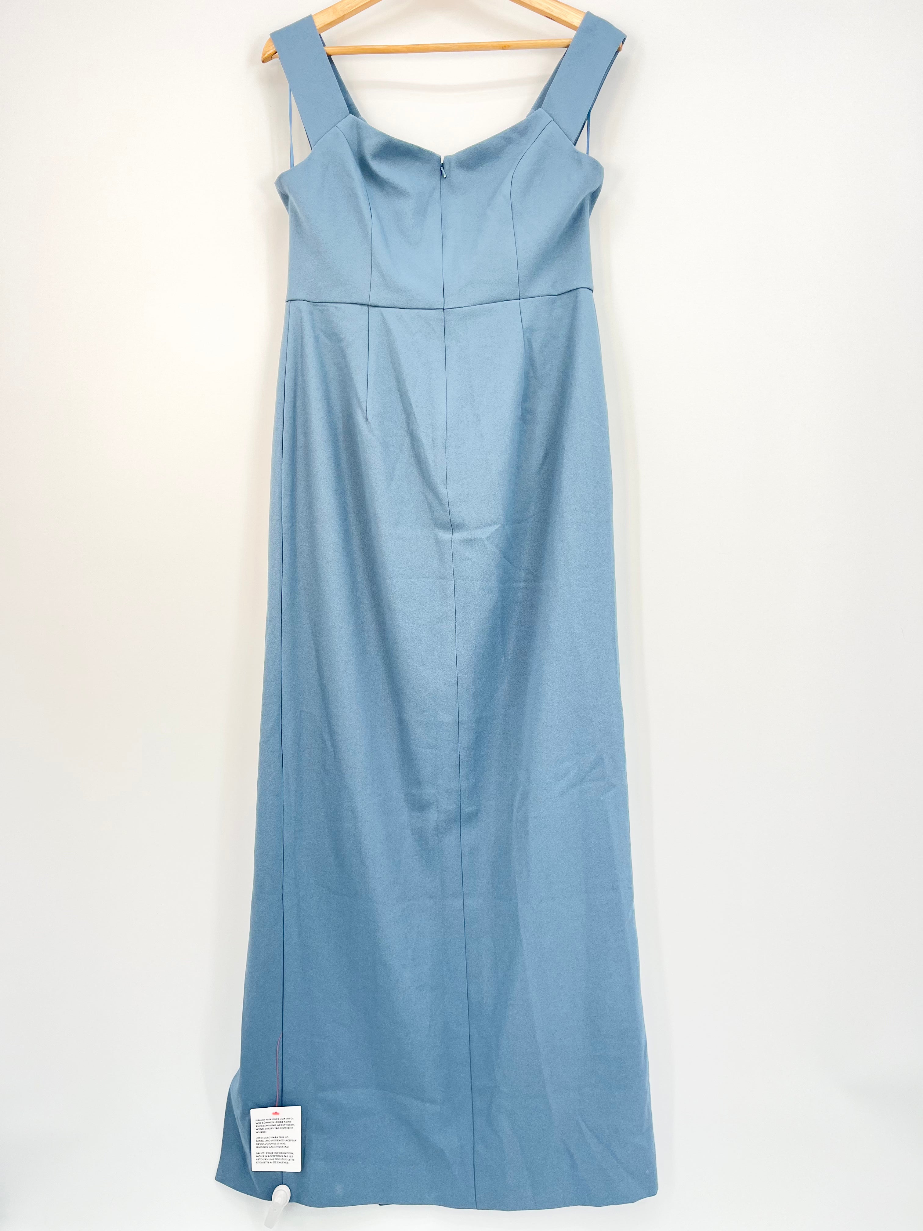 Asos Design - Robe bleu décolleté fendue V T.42