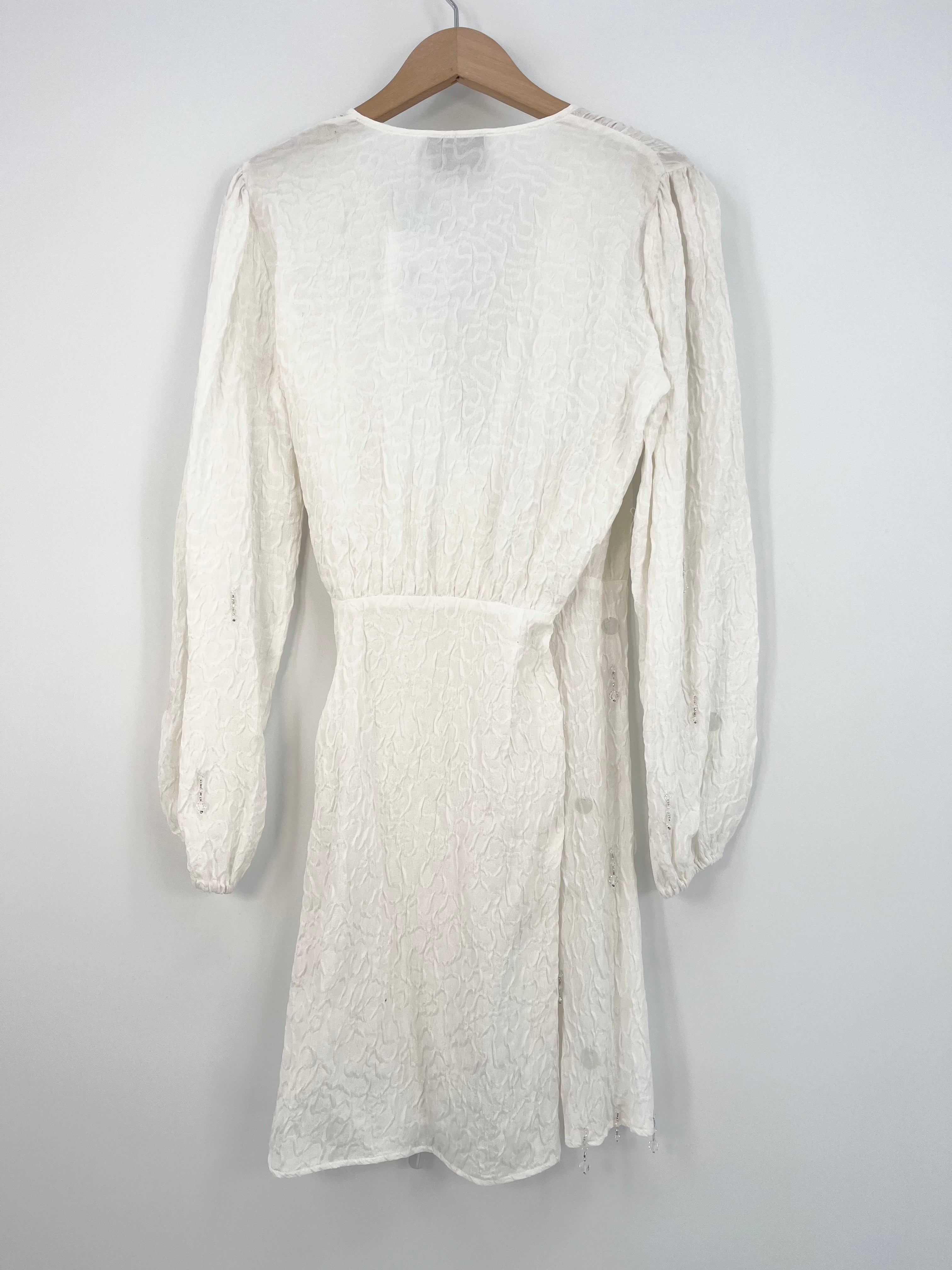 Art Dealer - Robe blanche relief neuve T.S