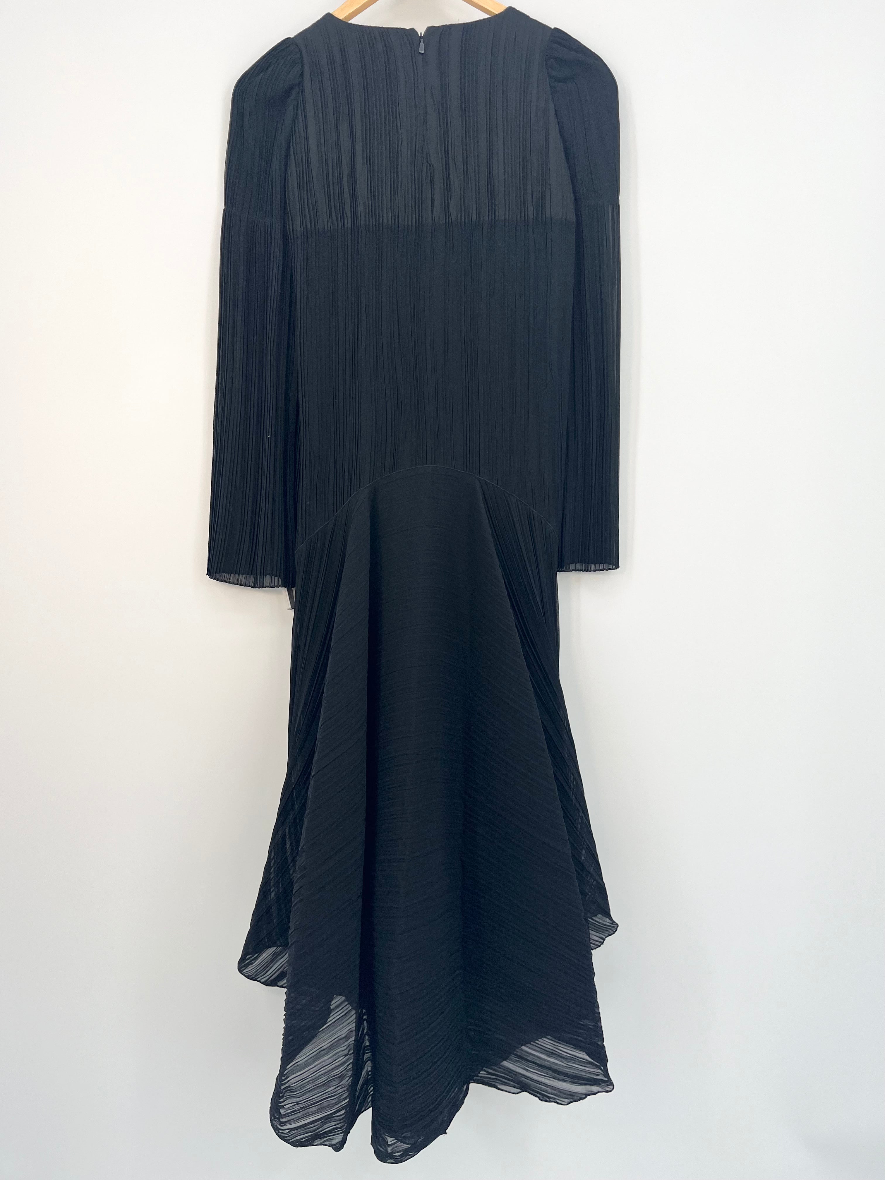 Chloé - Robe noire plissée 100% coton T.2