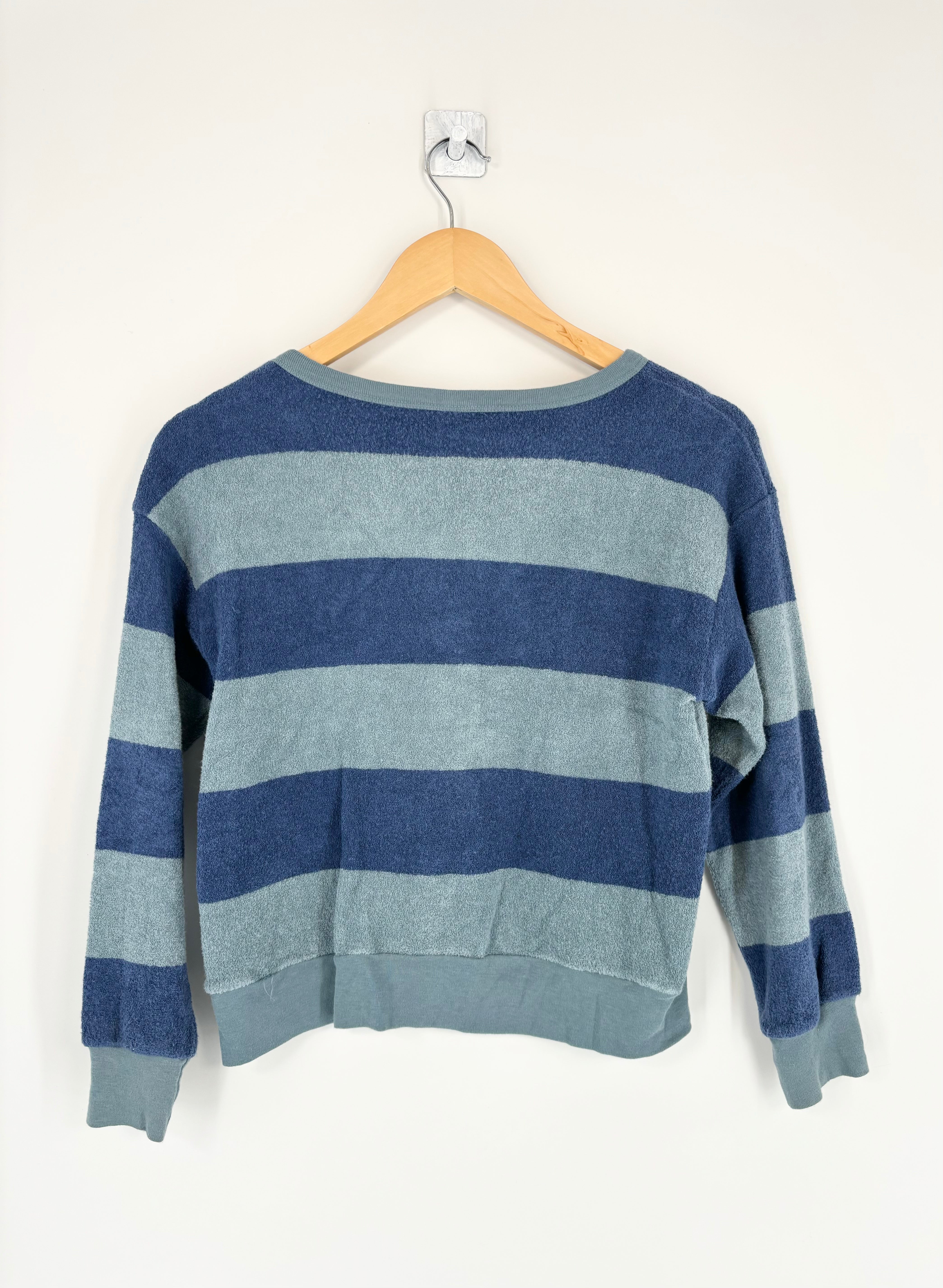 Petit Bateau - Sweat rayé bleu T.10 ans