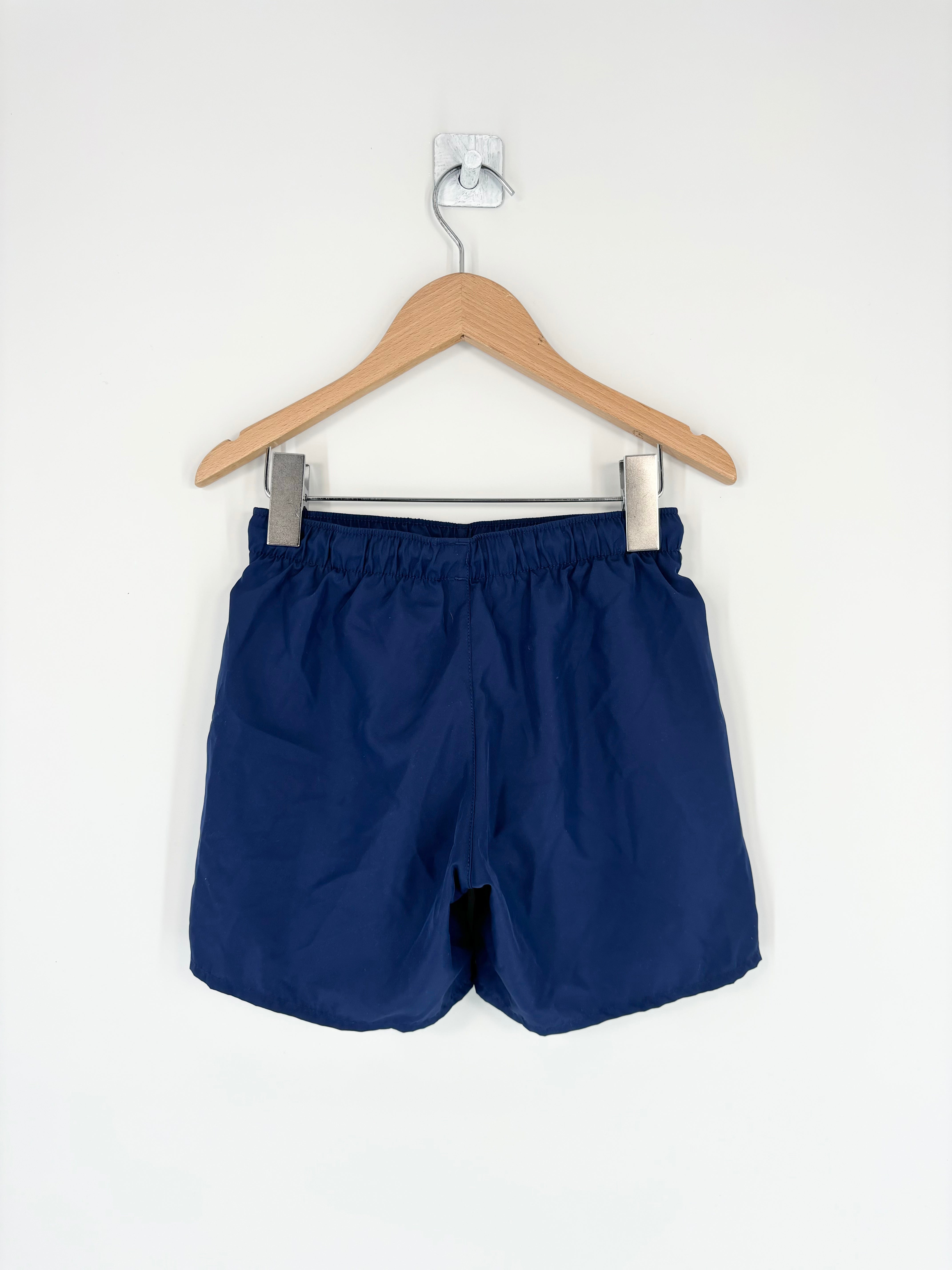 Olaian - Short de bain bleu cordon rouge T.4/5 ans