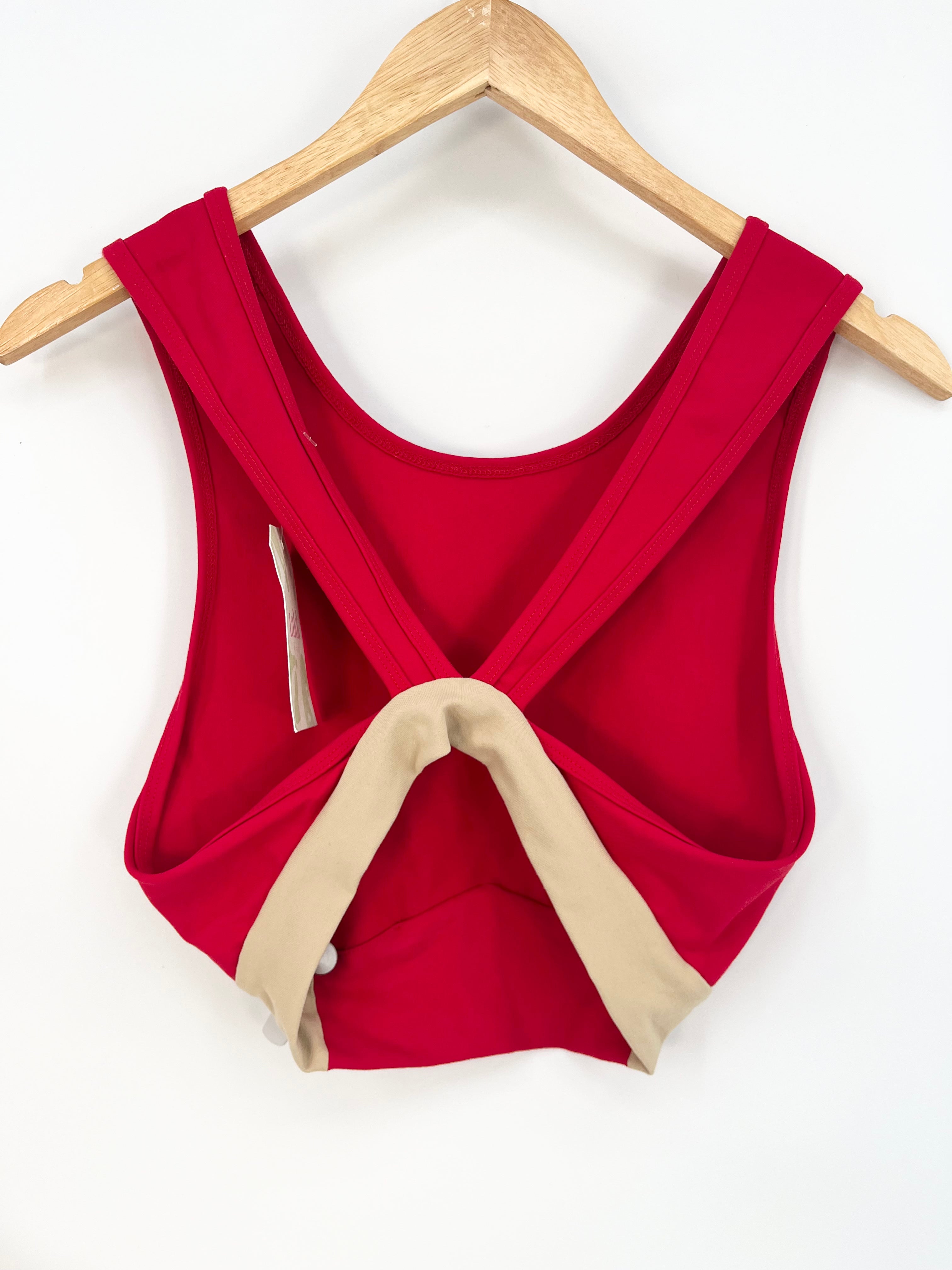 Live The Process - Brassière sport rouge T.S