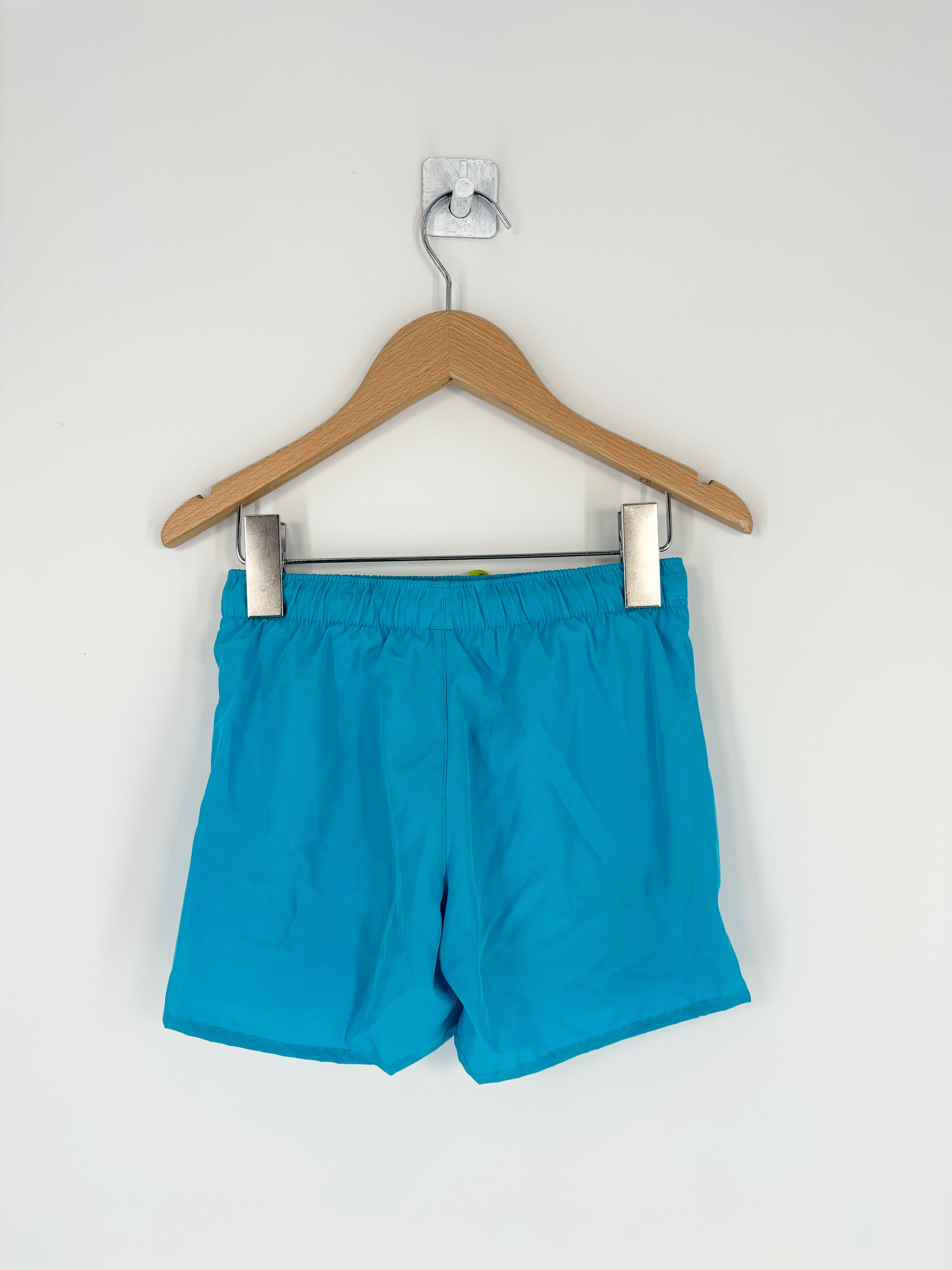 Olaian - Short de bain bleu cordon vert T.5/6 ans