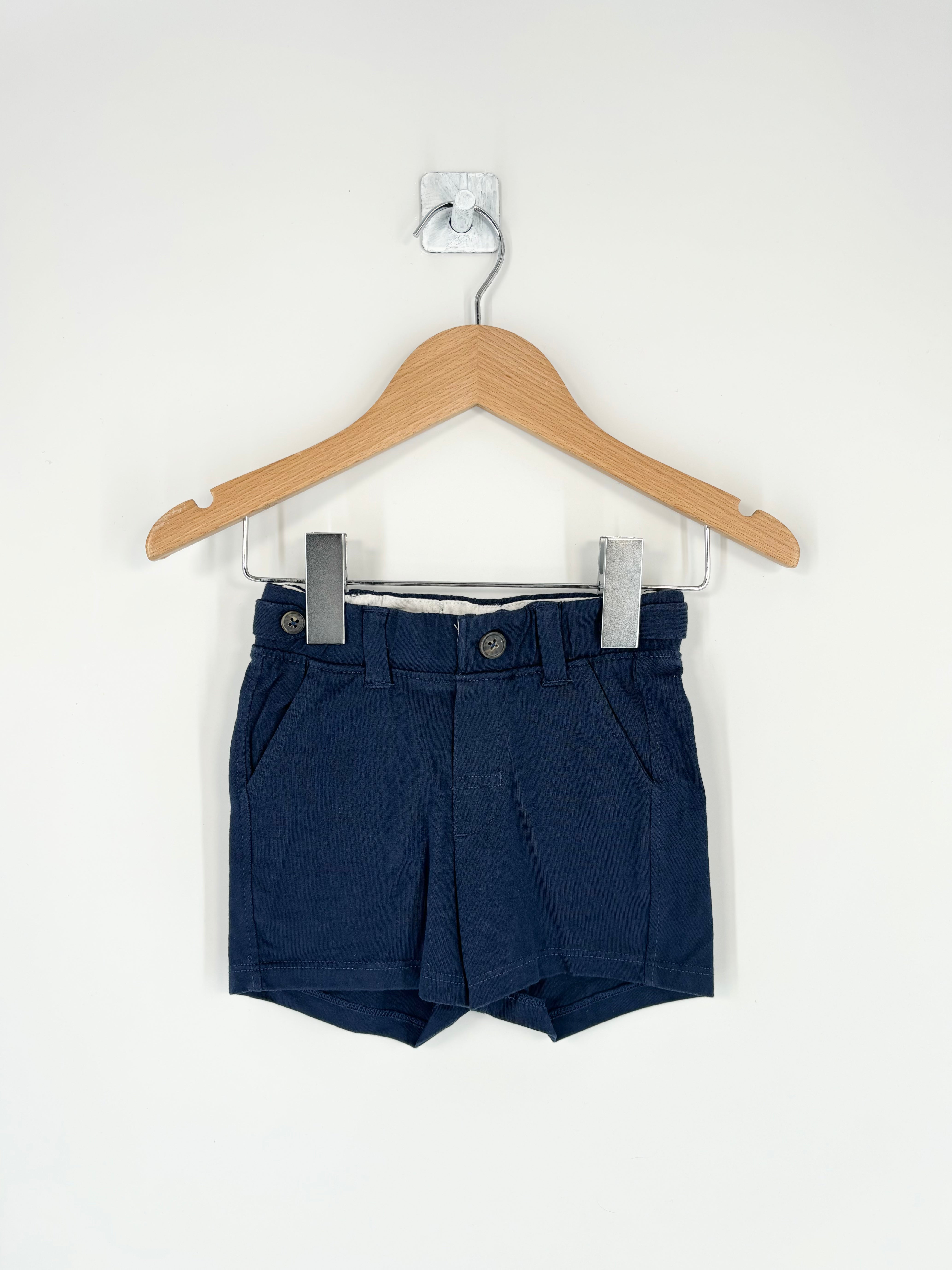 H&M - Short bleu marine T.12/18 mois