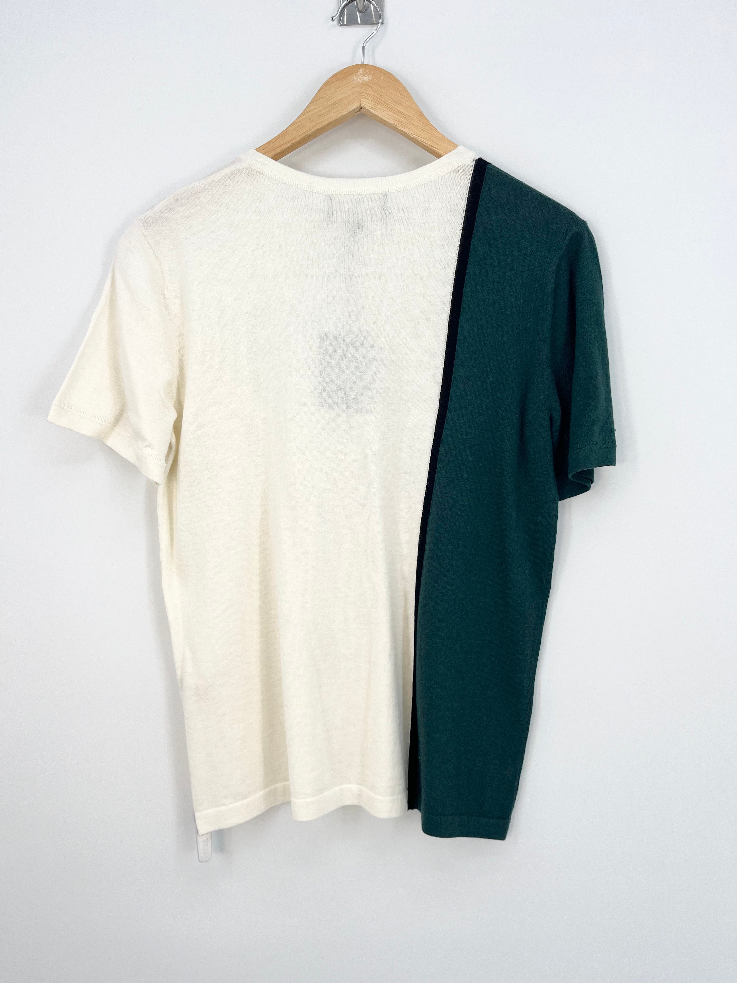 Bompard x Maison Sarah Lavoine - T-shirt bicolore crème vert neuf T.S