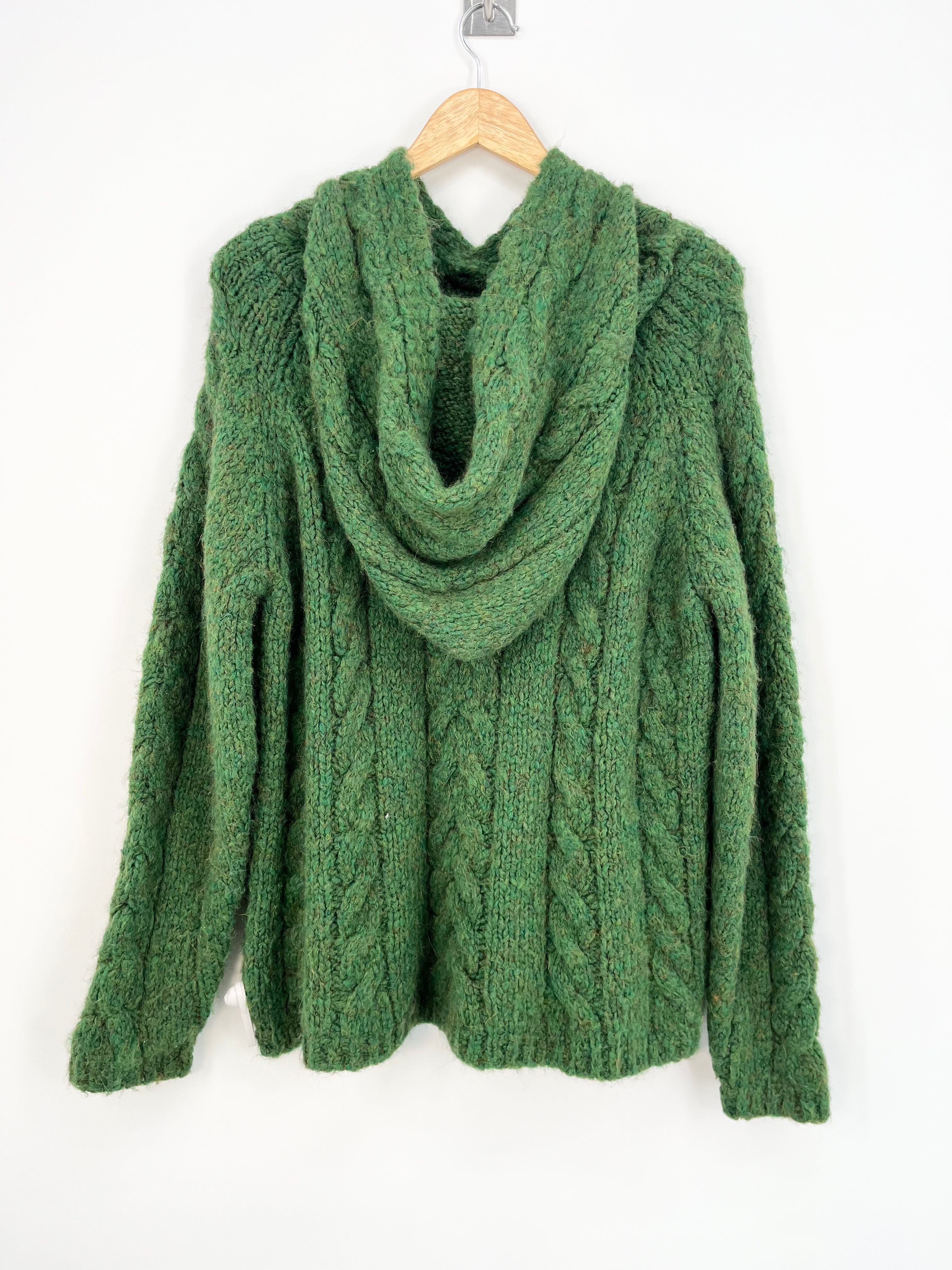 Hod - Pull en alpaga et laine vert T.M/L