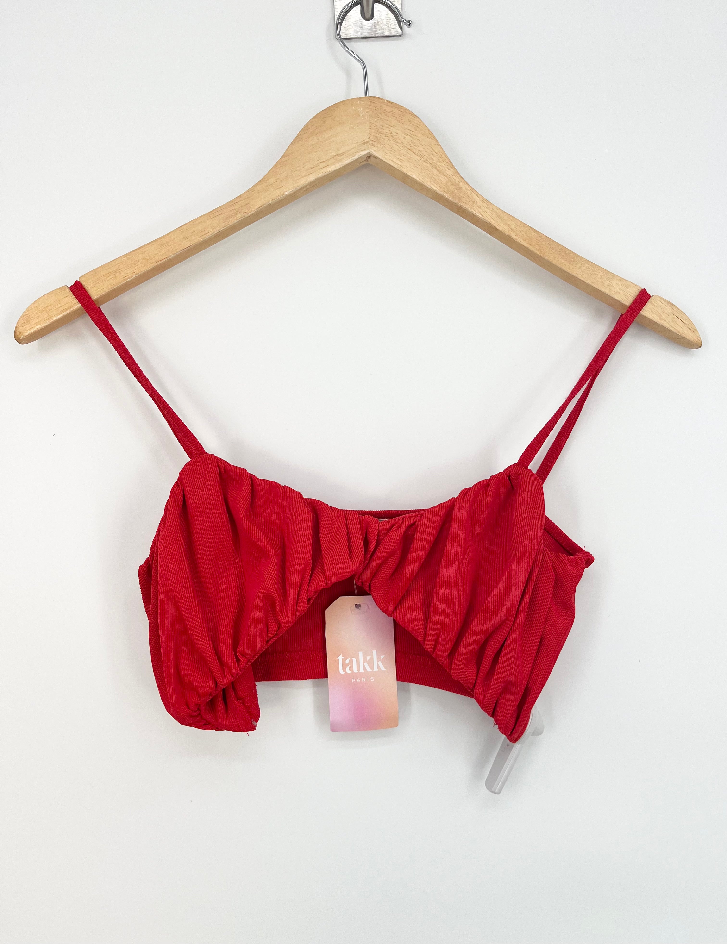 Meshki - Bralette rouge froncée T.S