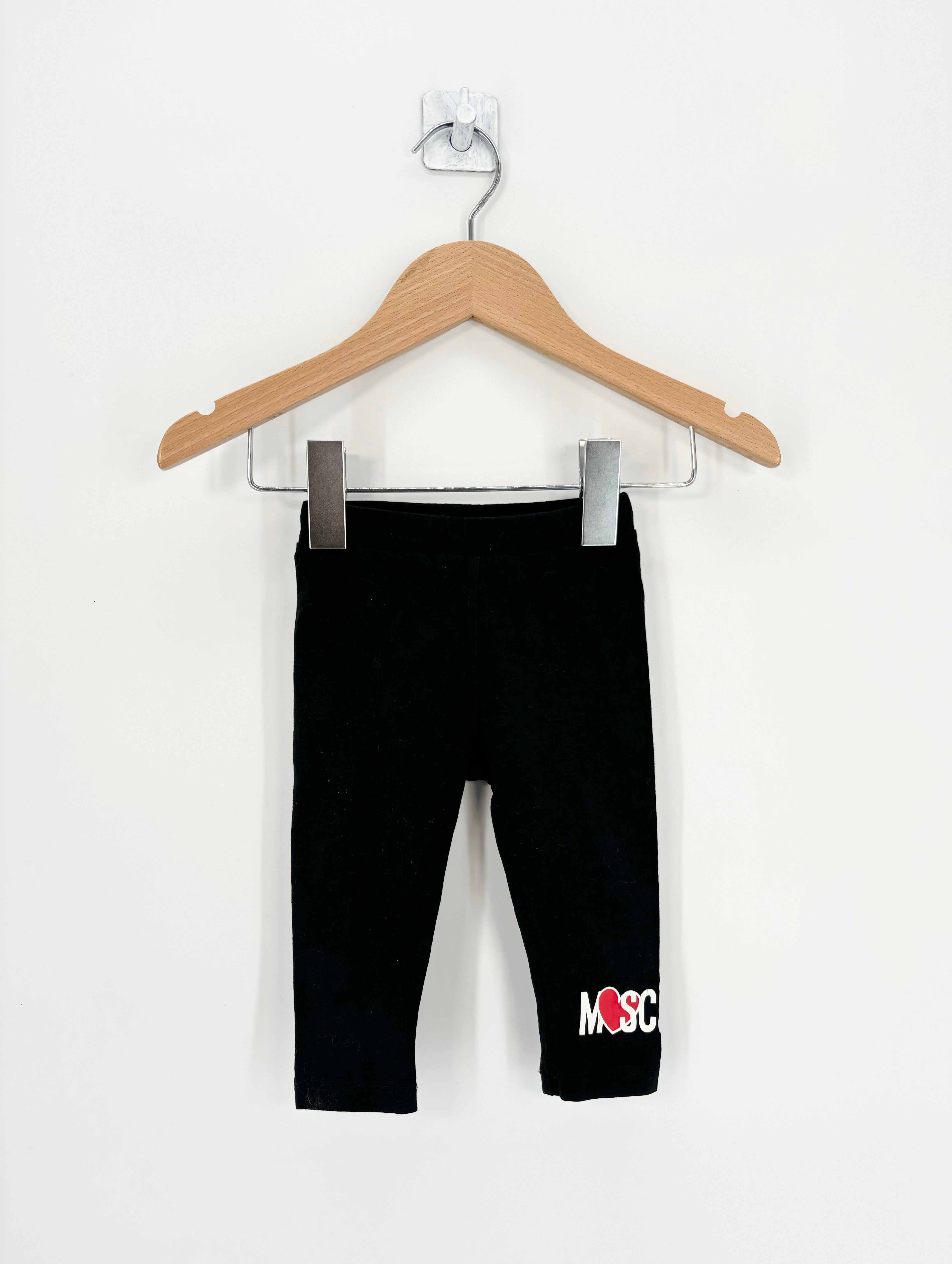 Moschino - Legging noir coeur T.2-3 ans