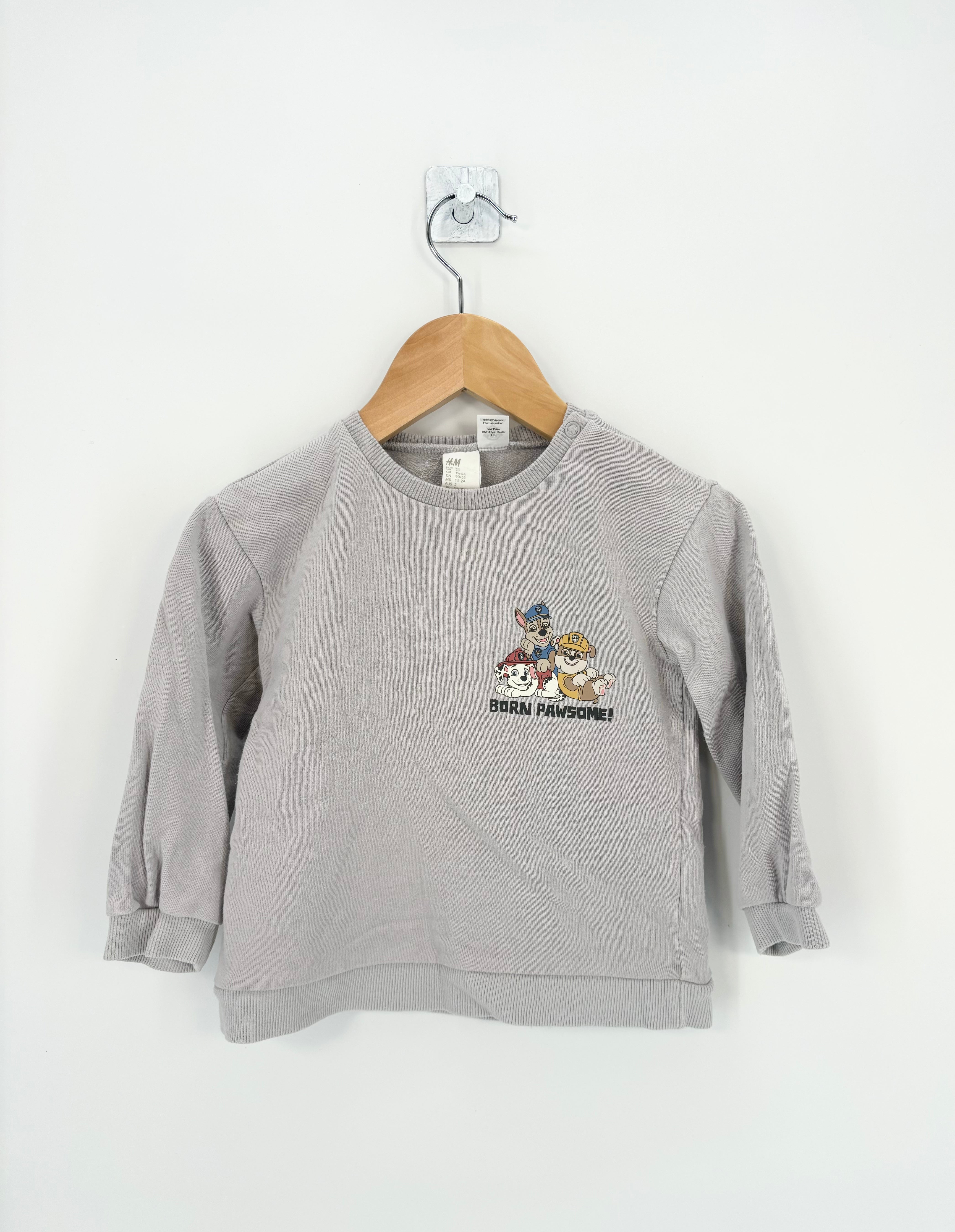 H&M - Sweat gris Pat'Patrouille T.2 ans