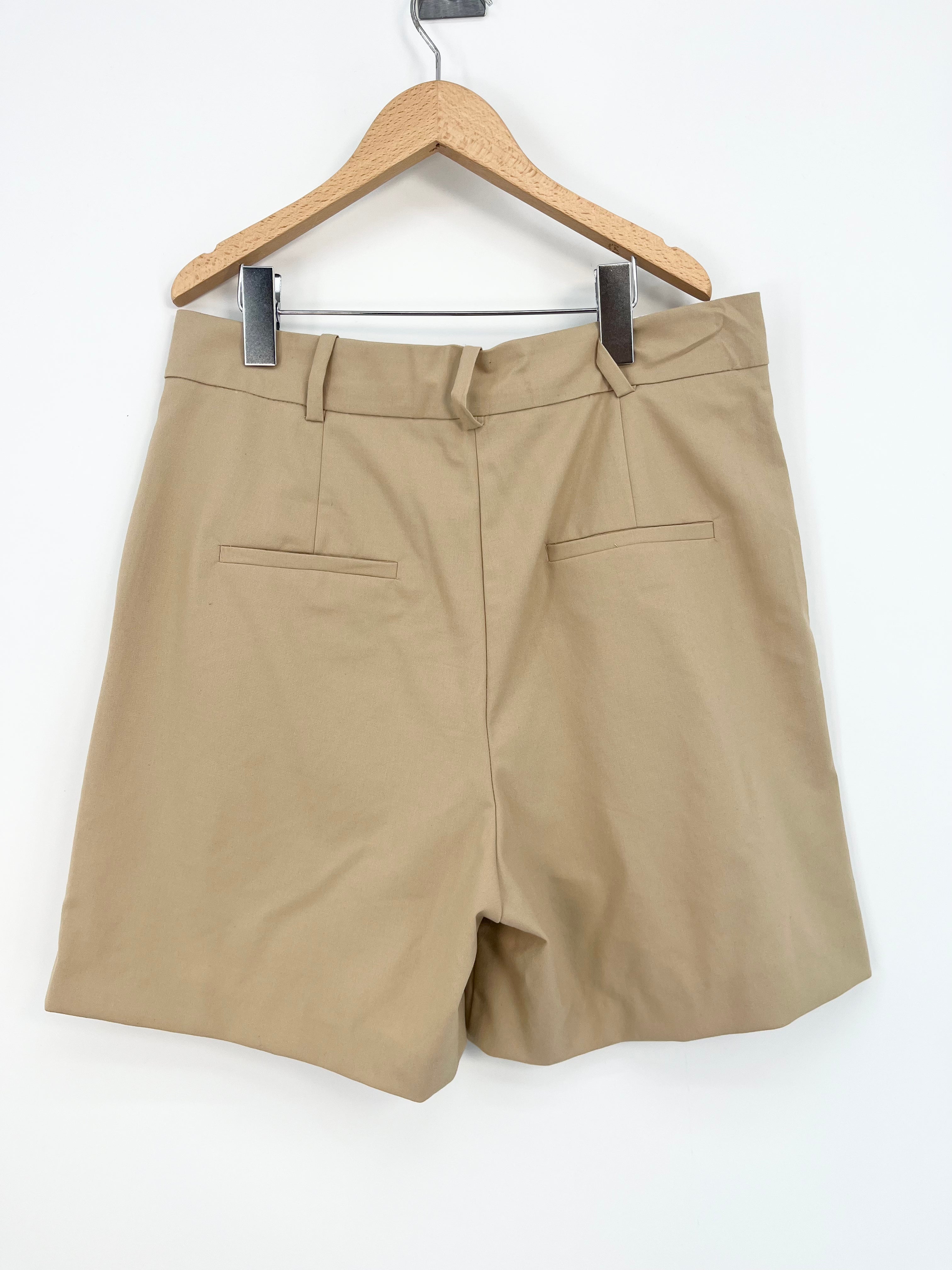 Promod - Short costume taupe taille haute T.38