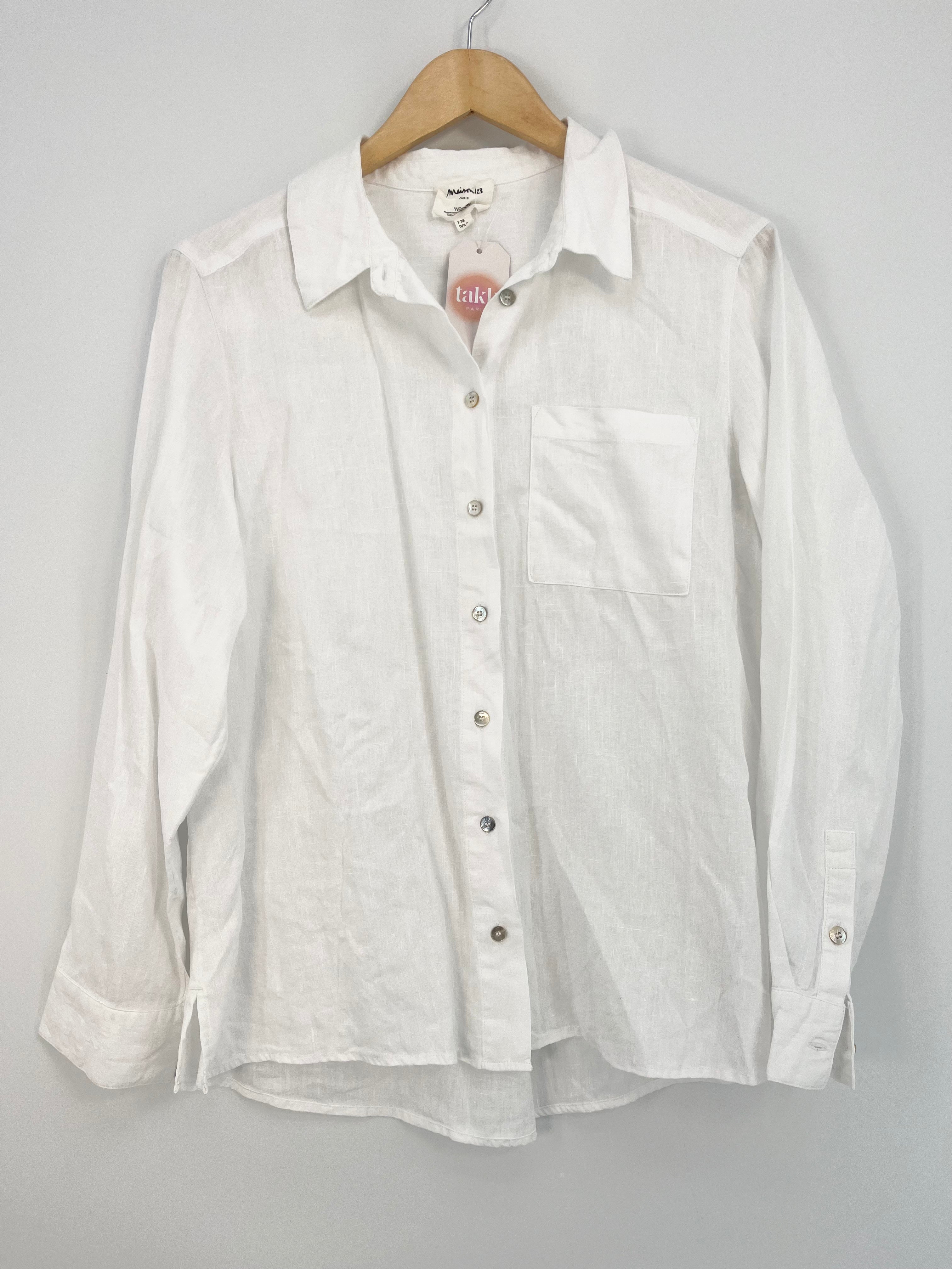 Maison 123 - Chemise blanche 100% lin T.38