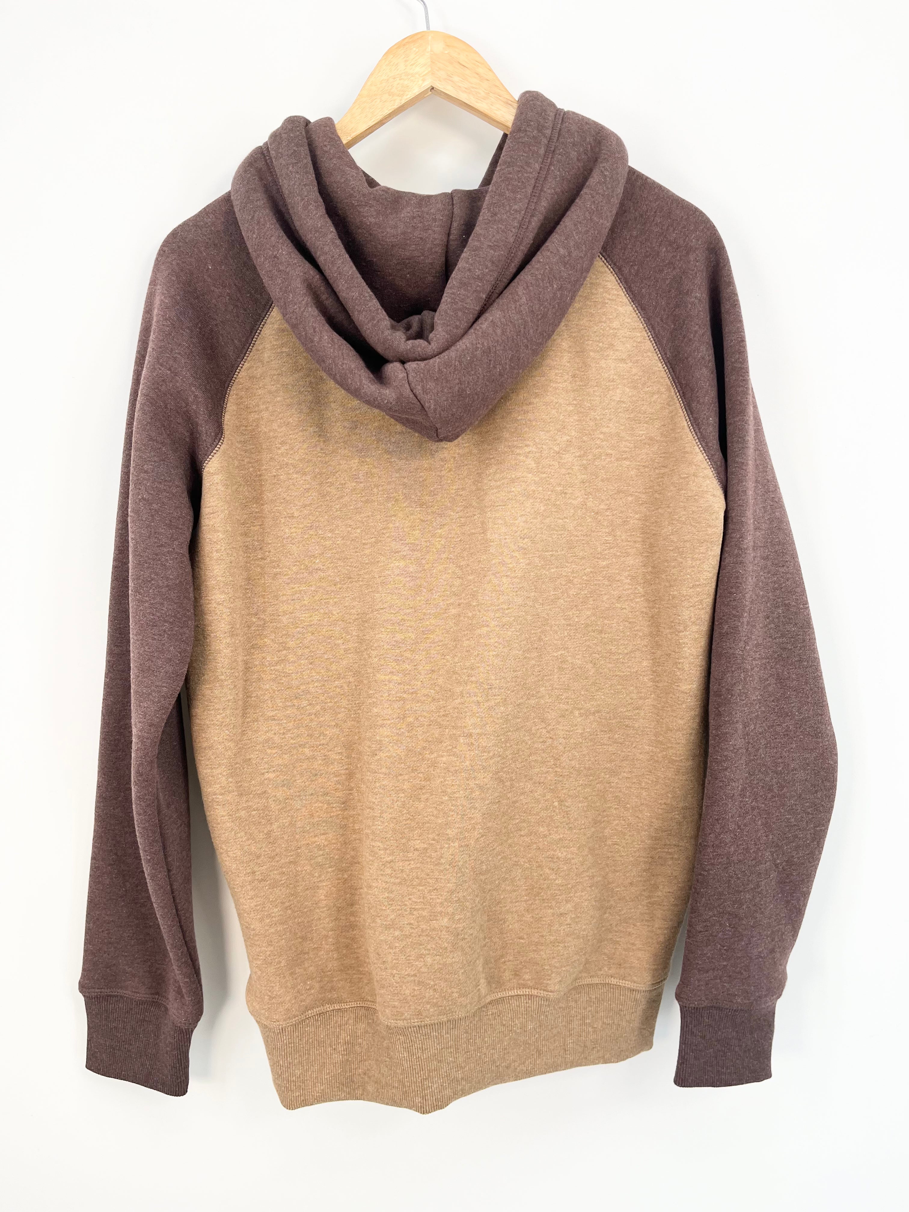 Superdry - Sweat zip marron à capuche neuf T.L