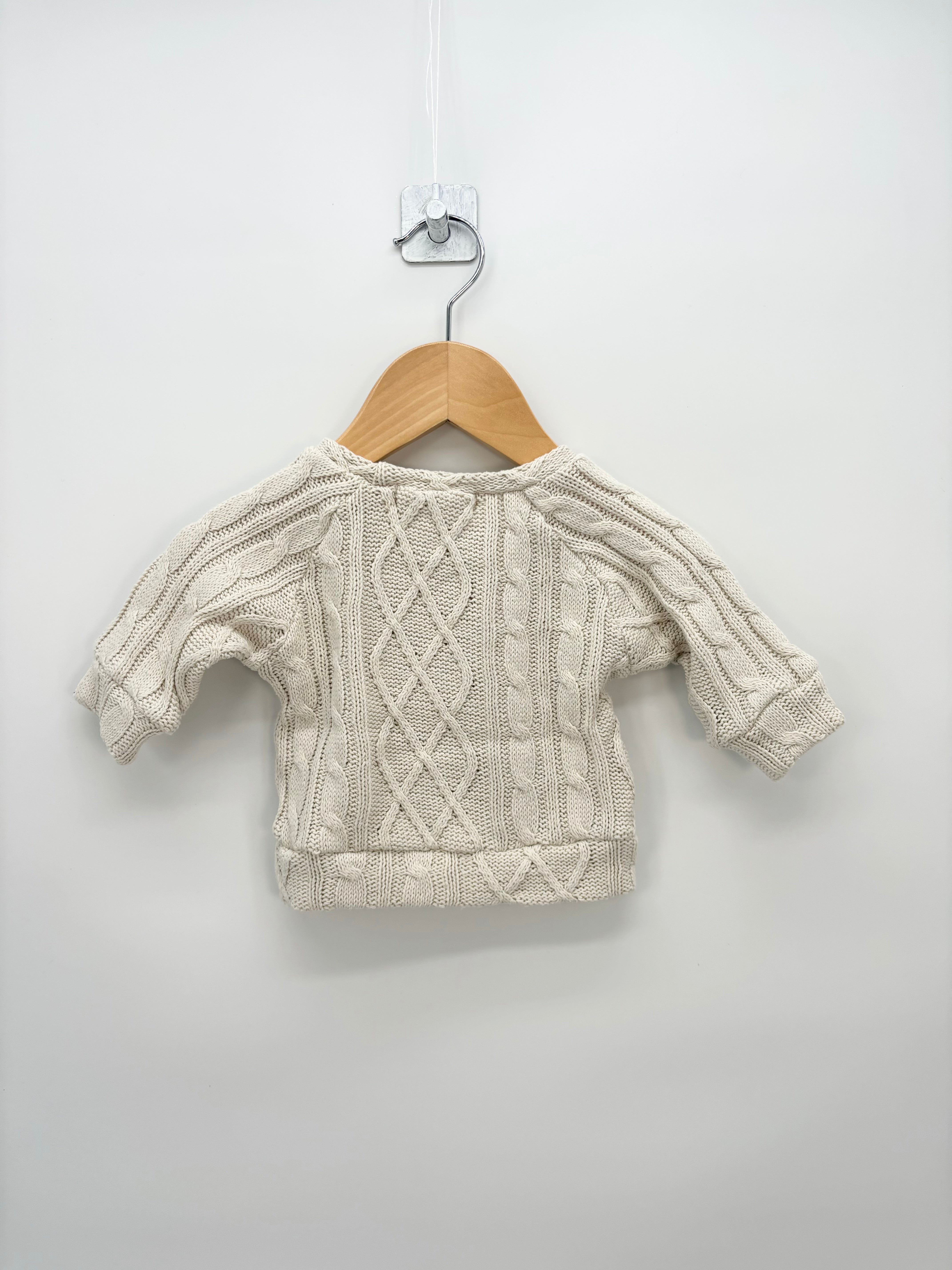 Petite - Pull maille torsadé beige T.3 mois