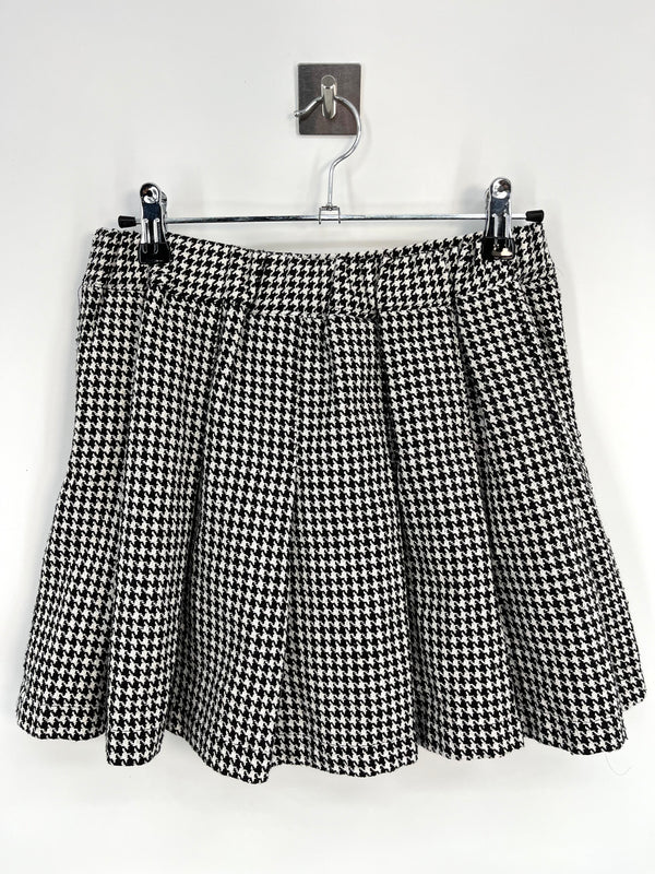 Storets - Mini jupe plissée à carreaux noire et blanche T.S
