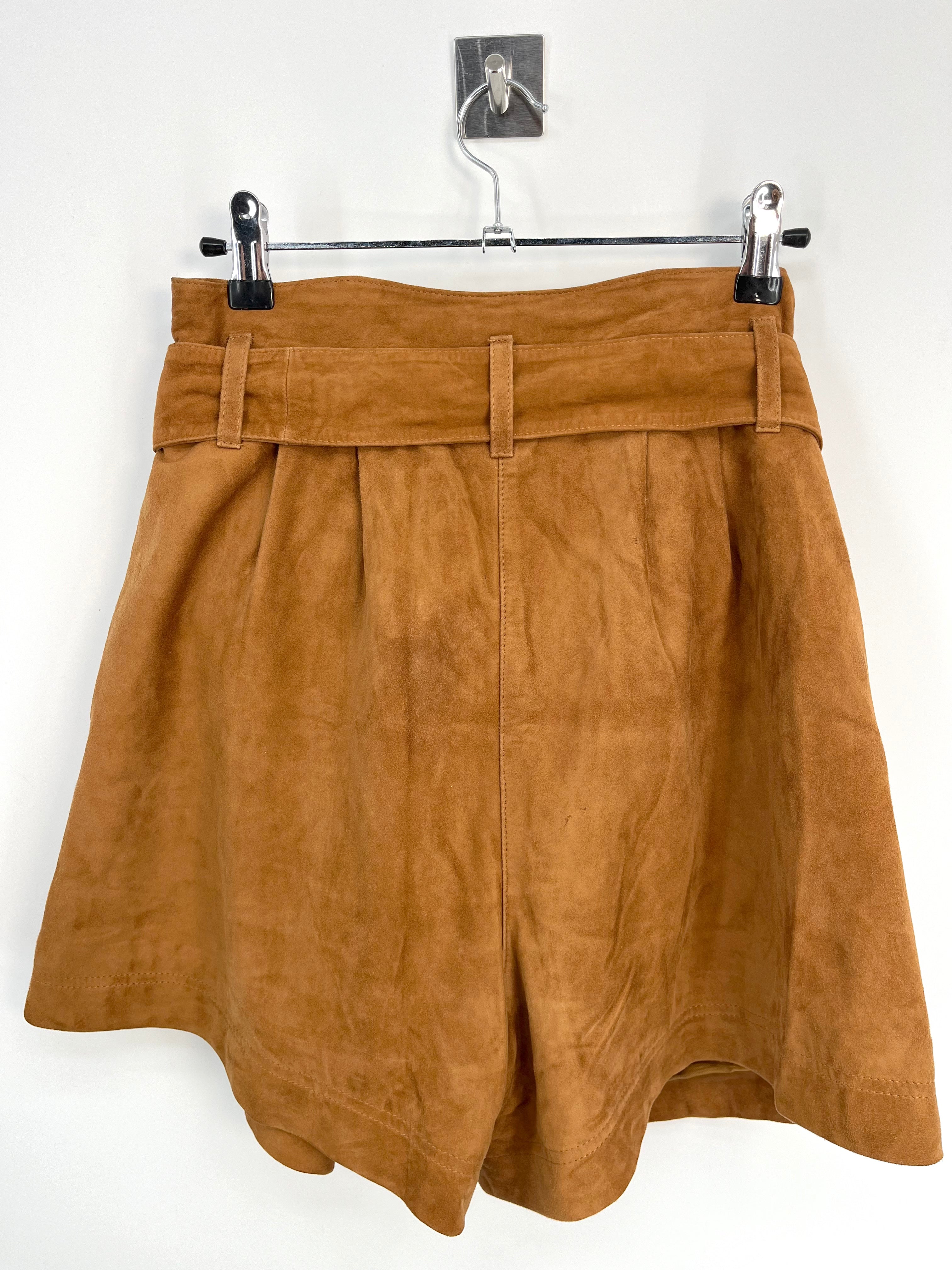 Kookai - Short 100% cuir de chèvre imparfait T.40/42