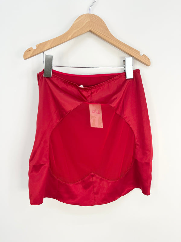 Victoria's Secret - Mini jupe lingerie rouge coeur transparent à l'arrière T.S