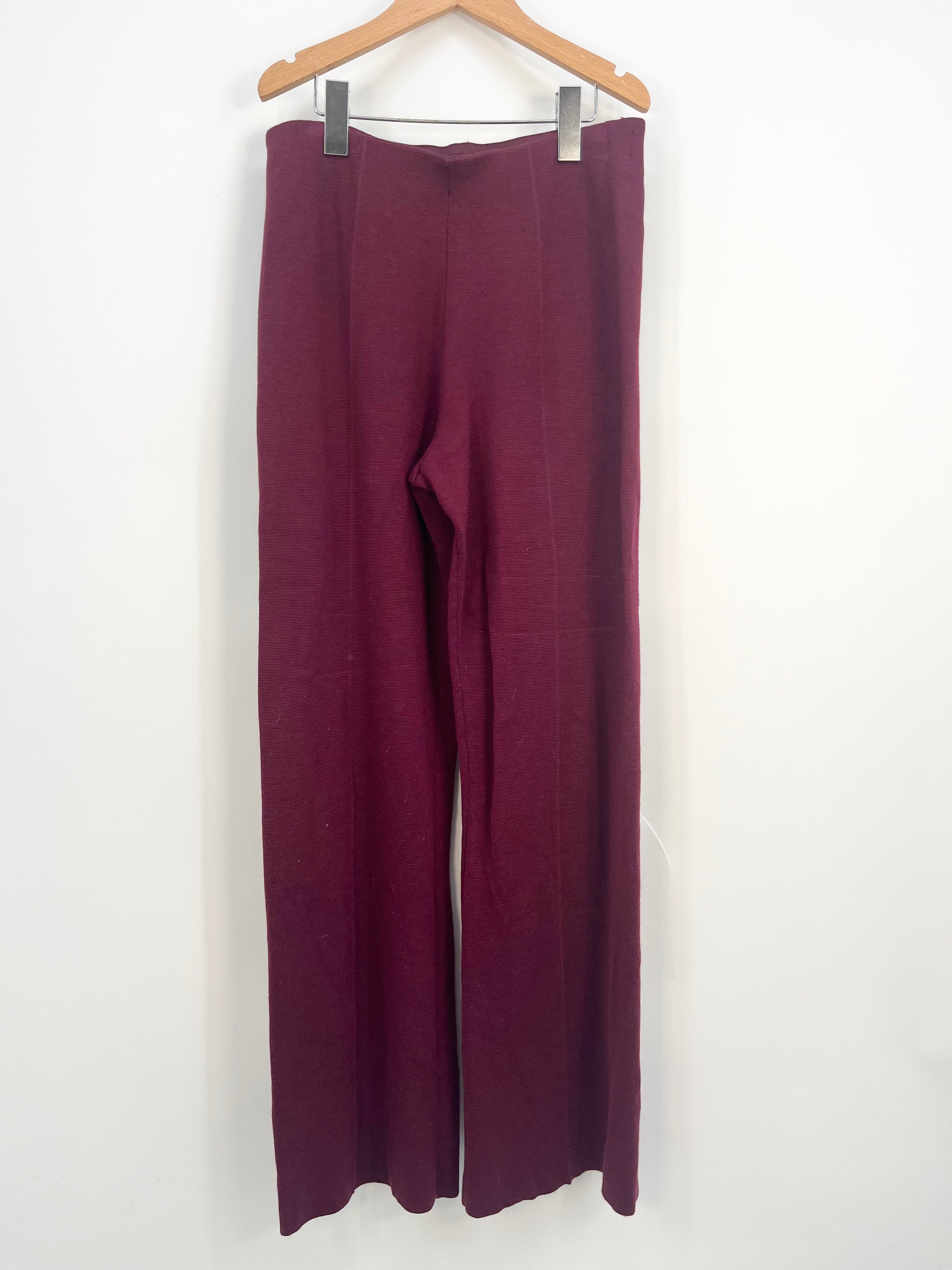 COS - Pantalon large violet épais T.S