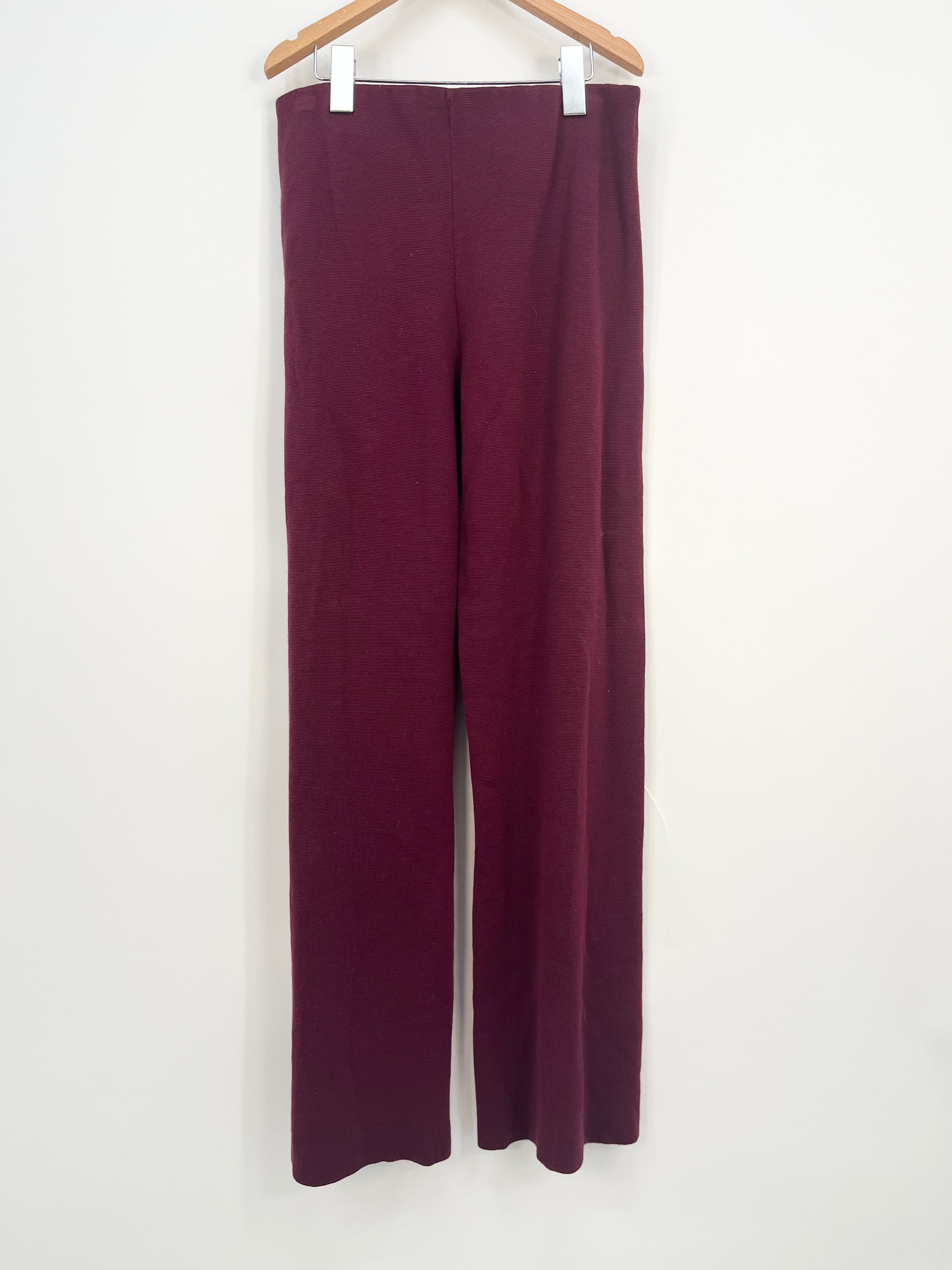 COS - Pantalon large violet épais T.S