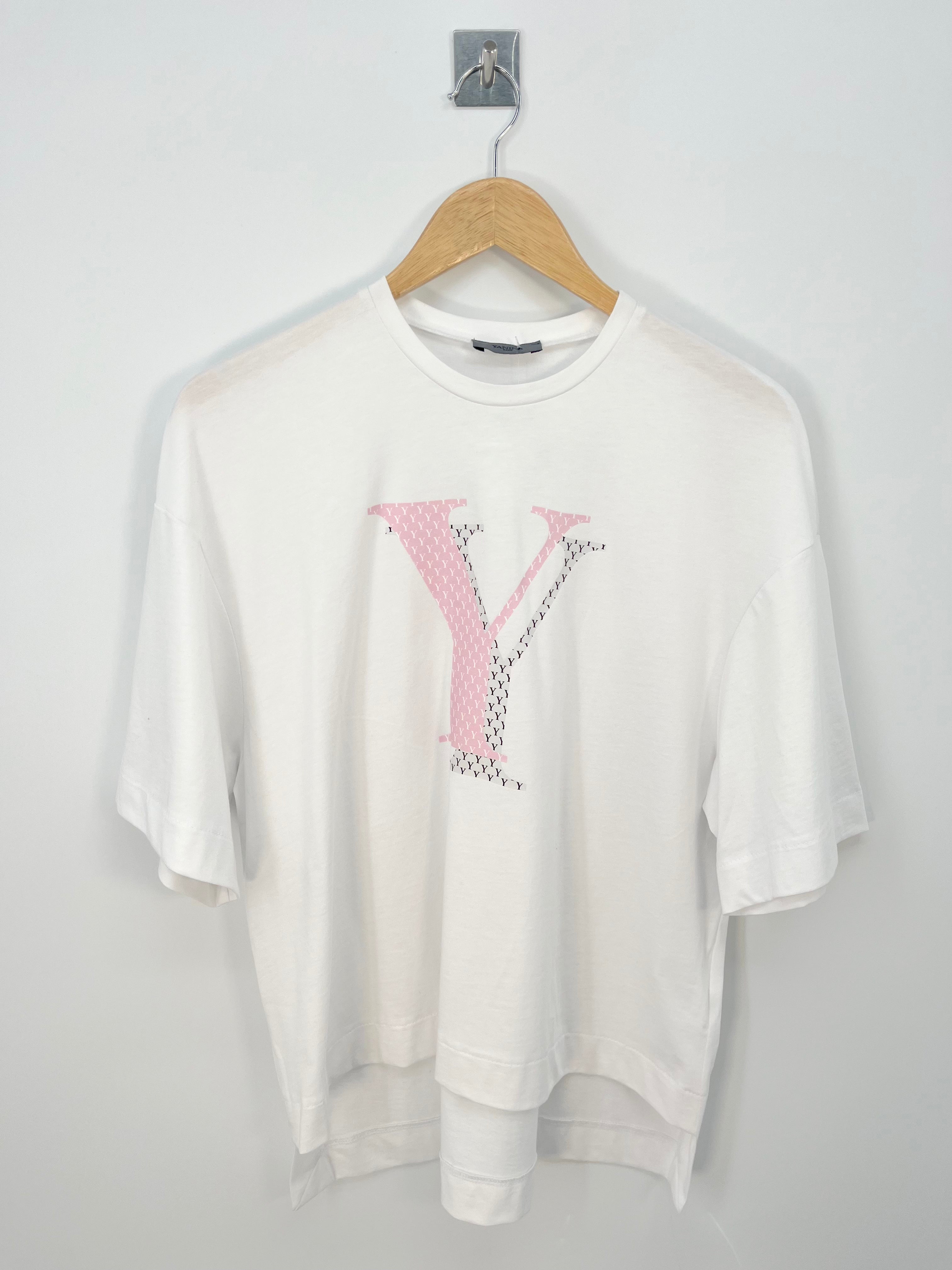 Yanina - T-shirt blanc logo Y rose T.S