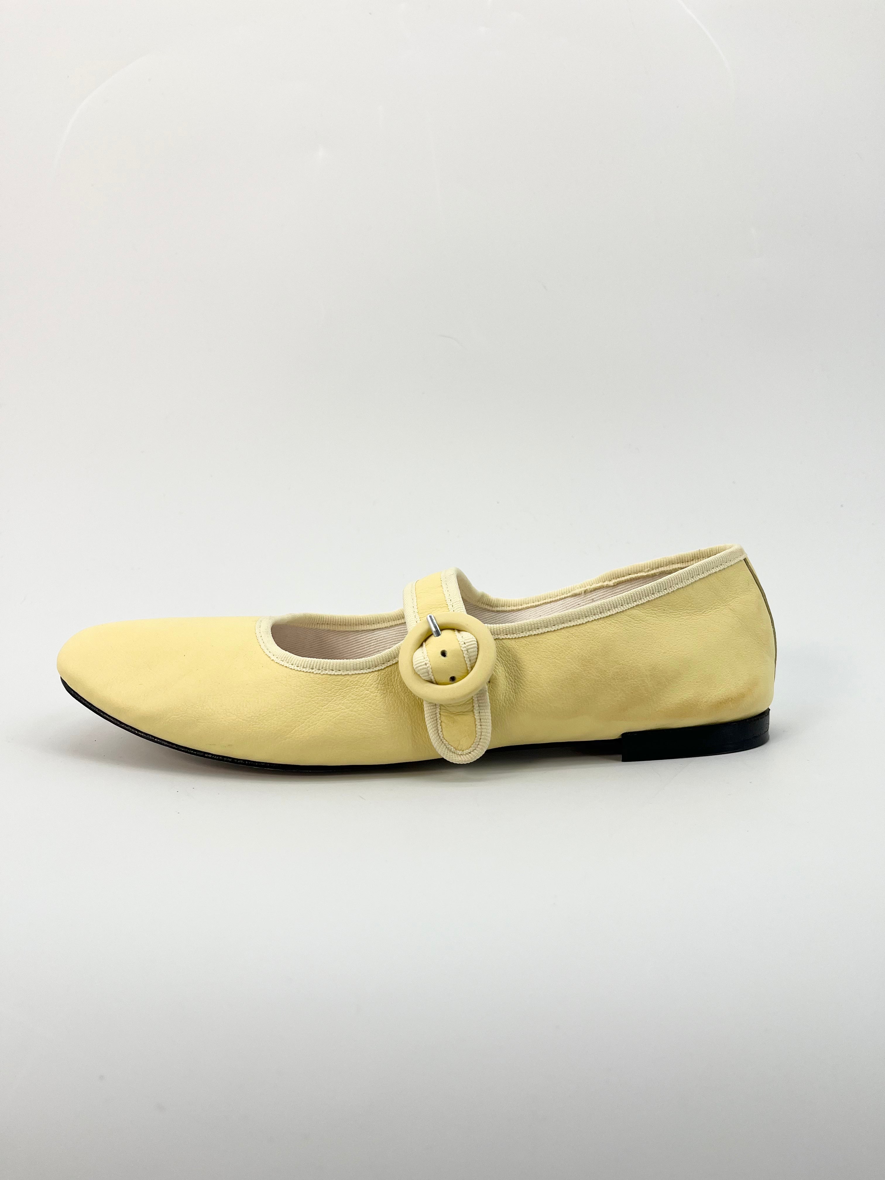 Repetto - Ballerines babies jaunes bout carrés T.39