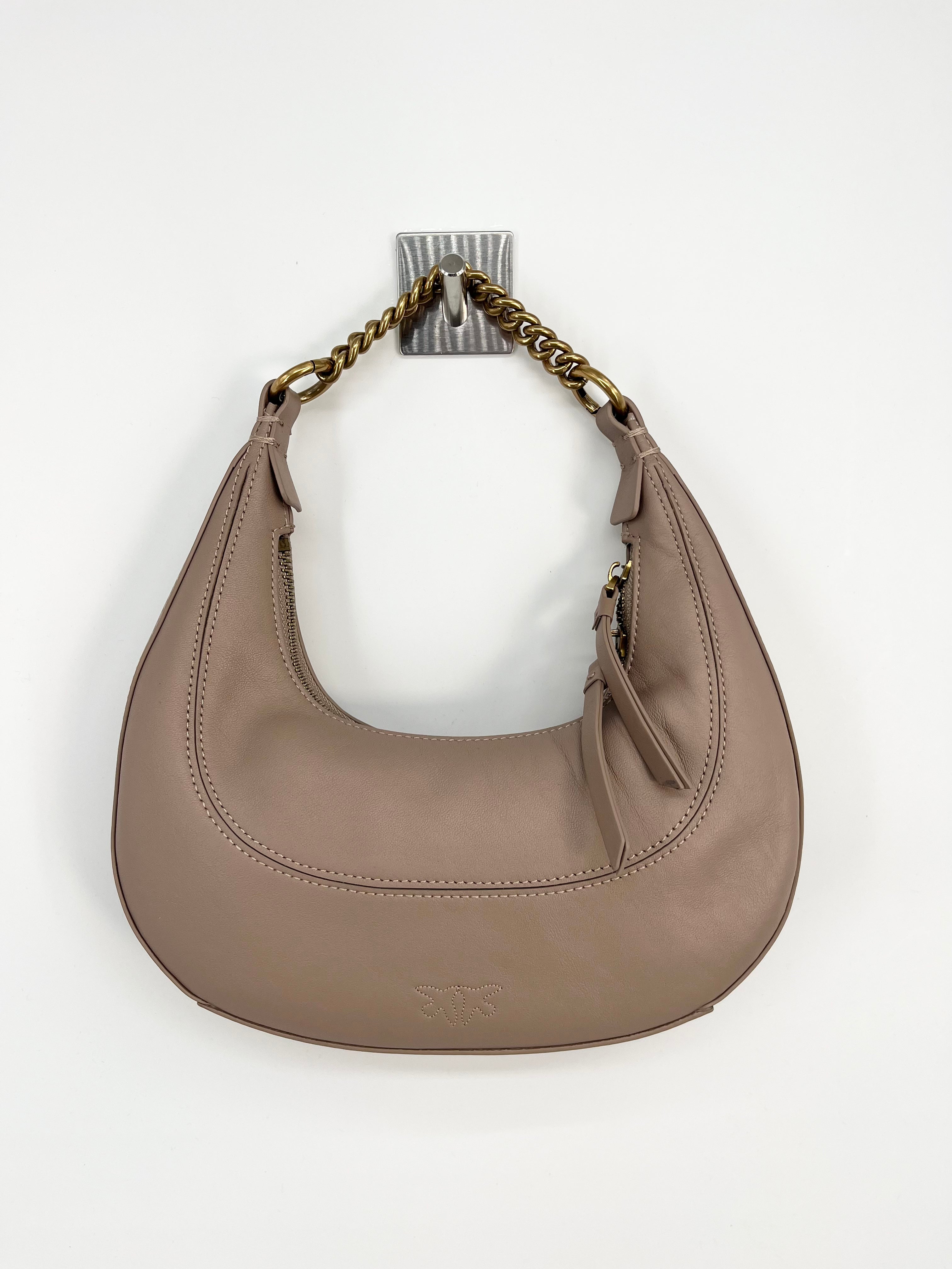 Pinko - Sac baguette mini brioche hobo taupe